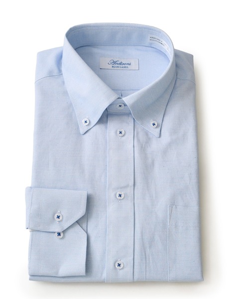 TETE HOMME(テットオム)の「形態安定 カラードビーシャツ / ボタンダウンシャツ(ビジネスシャツ・メンズ・グレー/ブルー/ホワイト系2/サックスブルー/ホワイト/ネイビー・MEDIUM/LARGE/X-LARGE)」の12枚目の写真