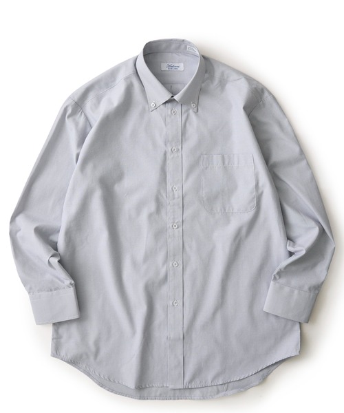 TETE HOMME(テットオム)の「形態安定 カラードビーシャツ / ボタンダウンシャツ(ビジネスシャツ・メンズ・グレー/ブルー/ホワイト系2/サックスブルー/ホワイト/ネイビー・MEDIUM/LARGE/X-LARGE)」の13枚目の写真