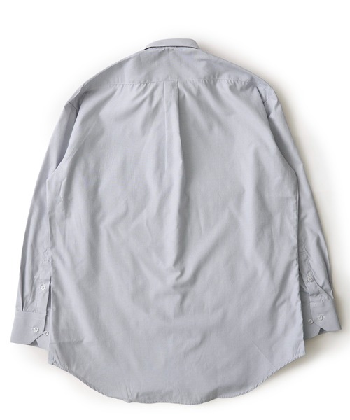 TETE HOMME(テットオム)の「形態安定 カラードビーシャツ / ボタンダウンシャツ(ビジネスシャツ・メンズ・グレー/ブルー/ホワイト系2/サックスブルー/ホワイト/ネイビー・MEDIUM/LARGE/X-LARGE)」の14枚目の写真