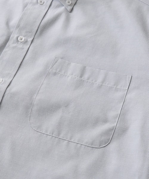 TETE HOMME(テットオム)の「形態安定 カラードビーシャツ / ボタンダウンシャツ(ビジネスシャツ・メンズ・グレー/ブルー/ホワイト系2/サックスブルー/ホワイト/ネイビー・MEDIUM/LARGE/X-LARGE)」の16枚目の写真