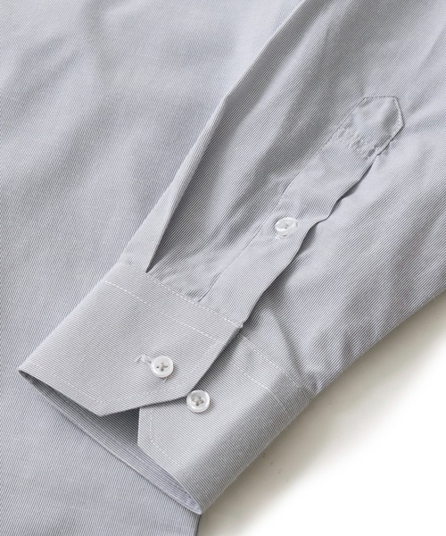 TETE HOMME(テットオム)の「形態安定 カラードビーシャツ / ボタンダウンシャツ(ビジネスシャツ・メンズ・グレー/ブルー/ホワイト系2/サックスブルー/ホワイト/ネイビー・MEDIUM/LARGE/X-LARGE)」の18枚目の写真