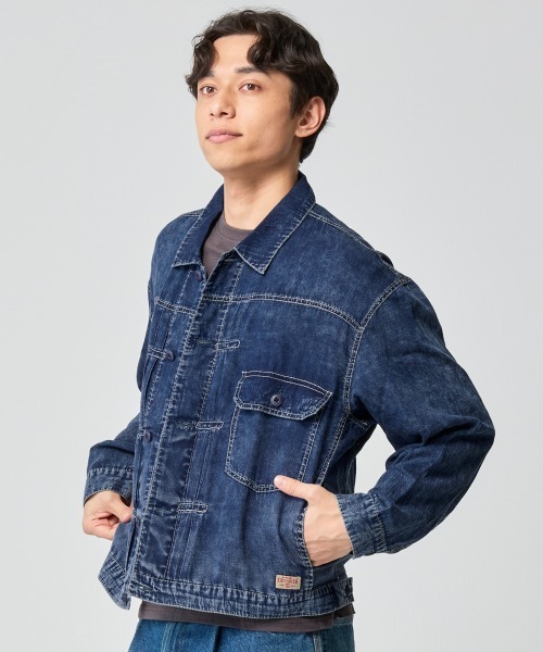 KRIFF MAYER(クリフメイヤー)の「<父の日ギフトにもおすすめ>【2oz】エアーライトデニムジャケット(その他アウター・メンズ・ダークブルー/ライトブルー・X-LARGE/LARGE/MEDIUM)」の17枚目の写真