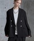 SERACE（セラス）の「【SERACE】Loose drape silver button double tailored jacket / ルーズドレープシルバーボタンダブルテーラードジャケット（テーラードジャケット・L）」