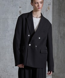 SERACE（セラス）の「【SERACE】Loose drape silver button double tailored jacket / ルーズドレープシルバーボタンダブルテーラードジャケット（テーラードジャケット）」