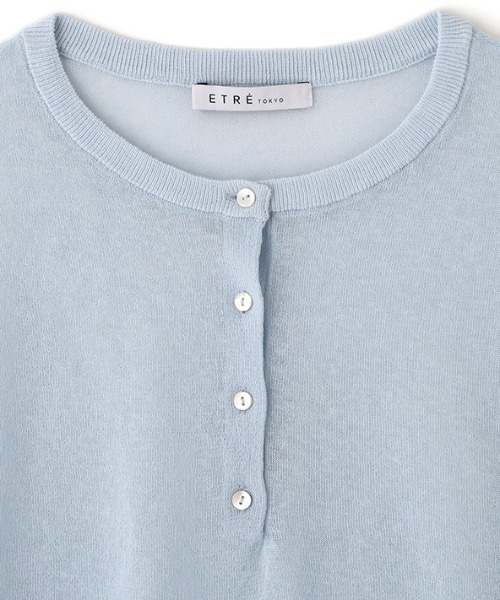 ETRE TOKYO(エトレトウキョウ)の「ヘンリーネックシアーニットプルオーバー(ニット/セーター・レディース・ネイビー/ホワイト/ライトブルー・FREE)」の18枚目の写真