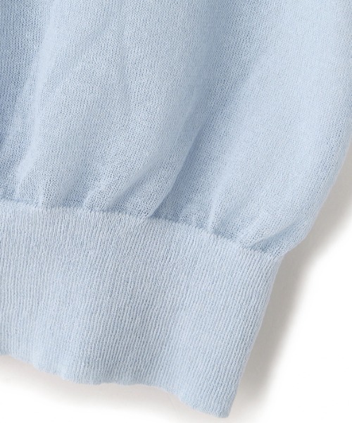 ETRE TOKYO(エトレトウキョウ)の「ヘンリーネックシアーニットプルオーバー(ニット/セーター・レディース・ネイビー/ホワイト/ライトブルー・FREE)」の21枚目の写真
