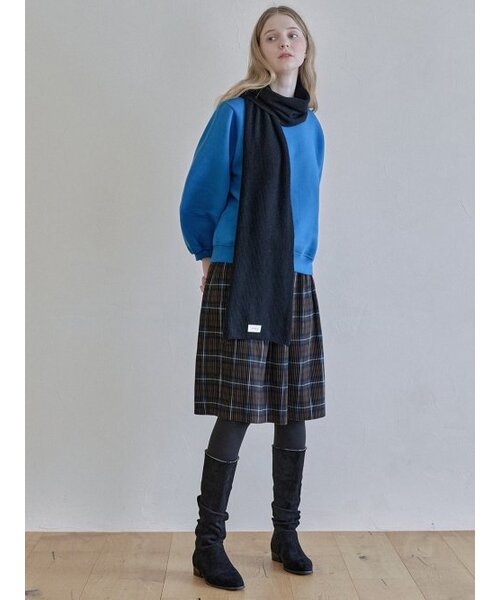 AVANT-G(アバン)の「Tartan Check Pleated Midi Skirt - BROWN(スカート・レディース・その他・FREE)」の2枚目の写真