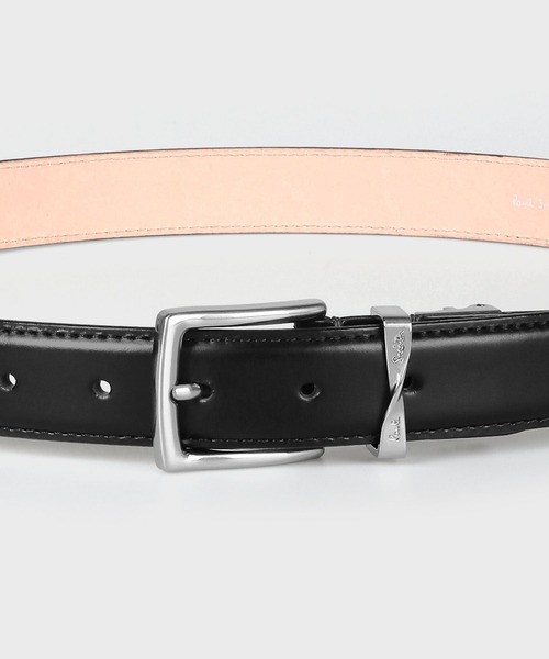 Paul Smith(ポールスミス)の「ツイストループロゴ レザーベルト【160705 FR】(ベルト・メンズ・ブラック・FREE)」の2枚目の写真