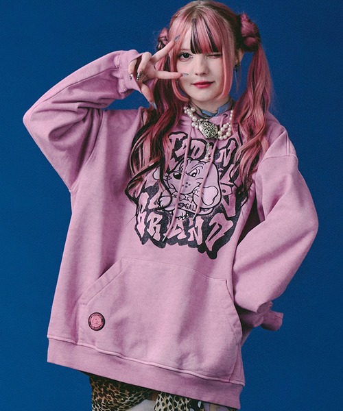 セール】【GALFY/ガルフィー】さらっとグラフィティ染め染めパーカー