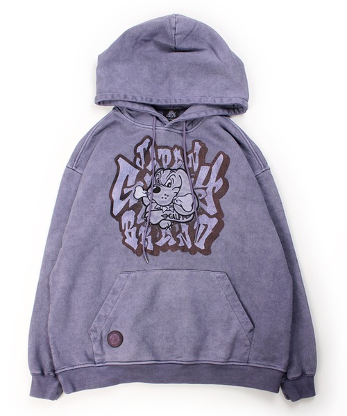 GALFY(ガルフィー)の「【GALFY/ガルフィー】さらっとグラフィティ染め染めパーカー(パーカー・メンズ・ピンク/ブラック/パープル・L/XL/M)」の6枚目の写真