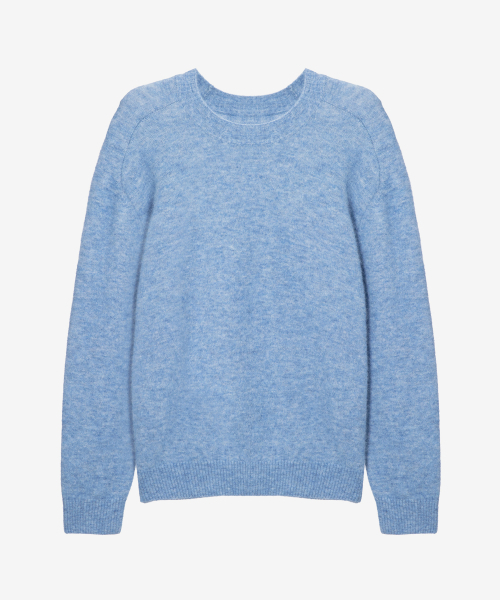 MINDBRIDGE（マインドブリッジ）の「[COUTURE]プレミアムアルパカセミオーバーフィットニット - 3カラー（ニット/セーター・メンズ・ネイビー/オレンジ/ブルー・100/110/95/105）」の11枚目の写真