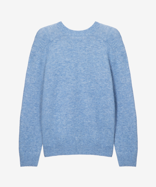 MINDBRIDGE（マインドブリッジ）の「[COUTURE]プレミアムアルパカセミオーバーフィットニット - 3カラー（ニット/セーター・メンズ・ネイビー/オレンジ/ブルー・100/110/95/105）」の12枚目の写真
