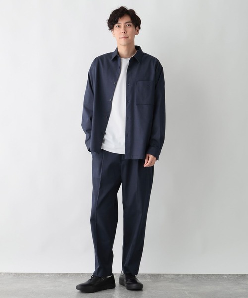 GLOBAL WORK（グローバルワーク）の「アーバンデニムシャツ/601066（シャツ/ブラウス・メンズ・ダークブルー/ダークネイビー・MEDIUM/SMALL/X-LARGE/LARGE）」の16枚目の写真