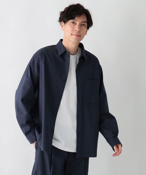 GLOBAL WORK（グローバルワーク）の「アーバンデニムシャツ/601066（シャツ/ブラウス・メンズ・ダークブルー/ダークネイビー・MEDIUM/SMALL/X-LARGE/LARGE）」の19枚目の写真