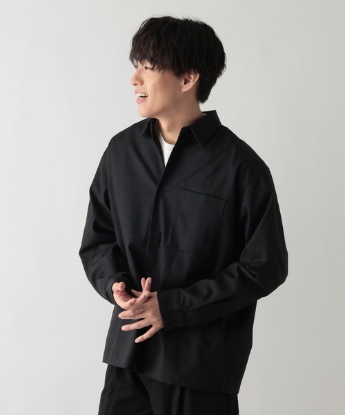 GLOBAL WORK（グローバルワーク）の「アーバンデニムシャツ/601066（シャツ/ブラウス・メンズ・ダークブルー/ダークネイビー・MEDIUM/SMALL/X-LARGE/LARGE）」の5枚目の写真