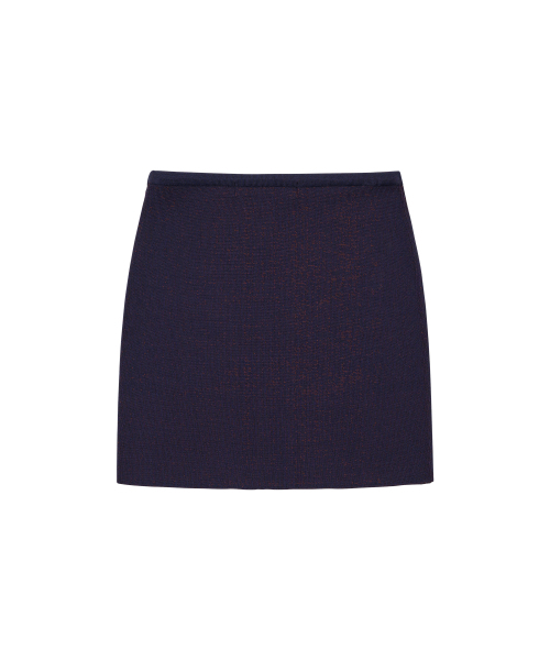 WELLBEING EXPRESS(ウェルビーイングエクスプレス)の「Embroidered Knit Mini Skirt Navy(スカート・レディース・その他・ONE SIZE)」の2枚目の写真