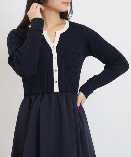 TRUDEA（トルディア）の「スポンディッシュスキッパーワンピース（ワンピース・レディース・ライトグレー/ネイビー/アイボリー・MEDIUM）」の8枚目の写真