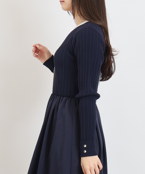 TRUDEA（トルディア）の「スポンディッシュスキッパーワンピース（ワンピース・レディース・ライトグレー/ネイビー/アイボリー・MEDIUM）」の9枚目の写真