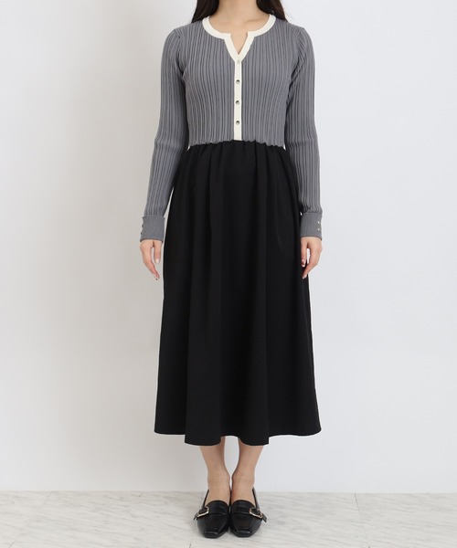 TRUDEA（トルディア）の「スポンディッシュスキッパーワンピース（ワンピース・レディース・ライトグレー/ネイビー/アイボリー・MEDIUM）」の12枚目の写真