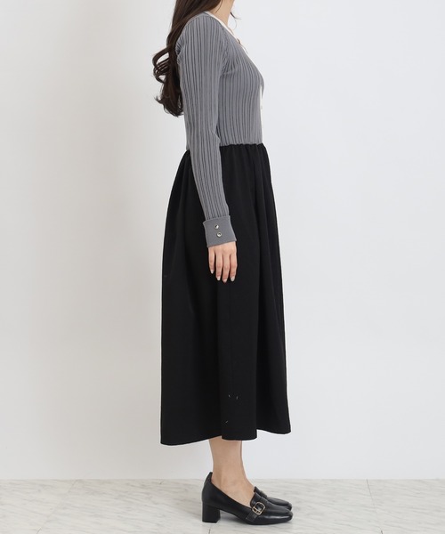 TRUDEA（トルディア）の「スポンディッシュスキッパーワンピース（ワンピース・レディース・ライトグレー/ネイビー/アイボリー・MEDIUM）」の13枚目の写真