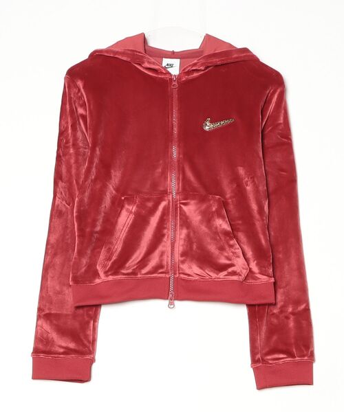NIKE(ナイキ)の「NIKE/ナイキ W NSW TRND VLR FZ LS TOP(パーカー・レディース・レッド/ベージュ・S/M/L/XL)」の11枚目の写真