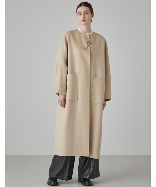 セール】ピュアカシミヤコート（ノーカラーコート）｜ADORE（アドーア