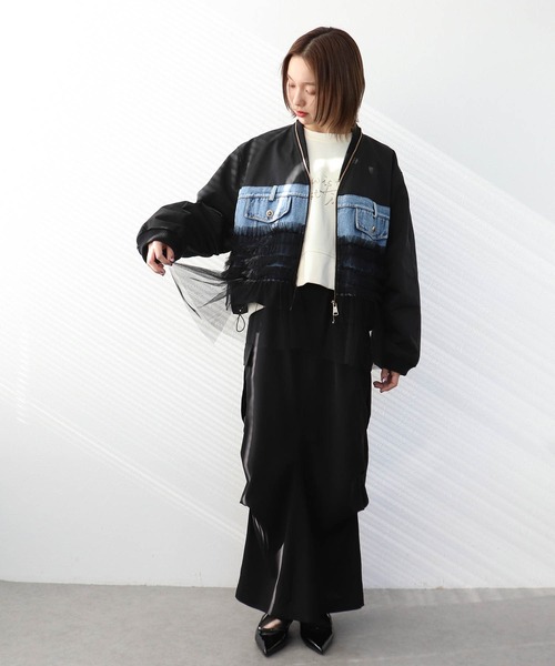 Three Four Time（ｽﾘｰﾌｫｰﾀｲﾑ）の「金属エンボスバックファスナープルオーバー（Tシャツ/カットソー・レディース・オフホワイト/グレー・FREE）」の17枚目の写真