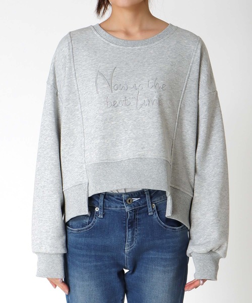 Three Four Time（ｽﾘｰﾌｫｰﾀｲﾑ）の「金属エンボスバックファスナープルオーバー（Tシャツ/カットソー・レディース・オフホワイト/グレー・FREE）」の20枚目の写真