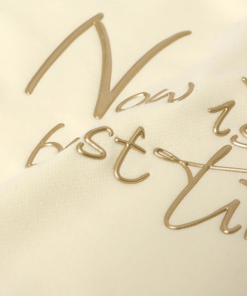 Three Four Time（ｽﾘｰﾌｫｰﾀｲﾑ）の「金属エンボスバックファスナープルオーバー（Tシャツ/カットソー・レディース・オフホワイト/グレー・FREE）」の19枚目の写真