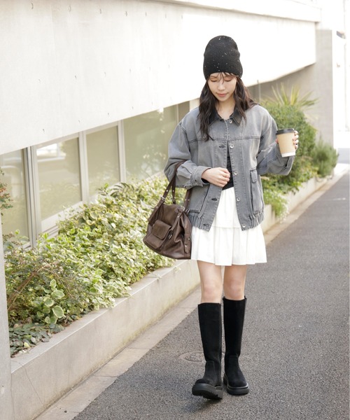 FREE'S MART（フリーズマート）の「◆バイカラーワークジャケット（デニムジャケット・レディース・ライトインディゴブルー/ブラック系その他・MEDIUM/SMALL）」の21枚目の写真