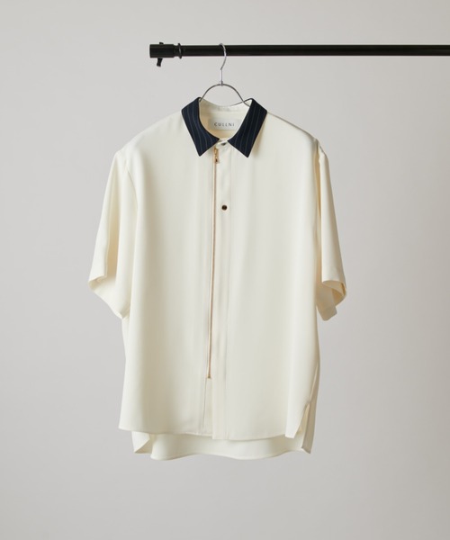 CULLNI（クルニ）の「【CULLNI exclusive for Lui's】クレリック半袖ZIPシャツジャケット（シャツ/ブラウス・メンズ・ライトベージュ/ブラック/オフホワイト・2/1）」の17枚目の写真