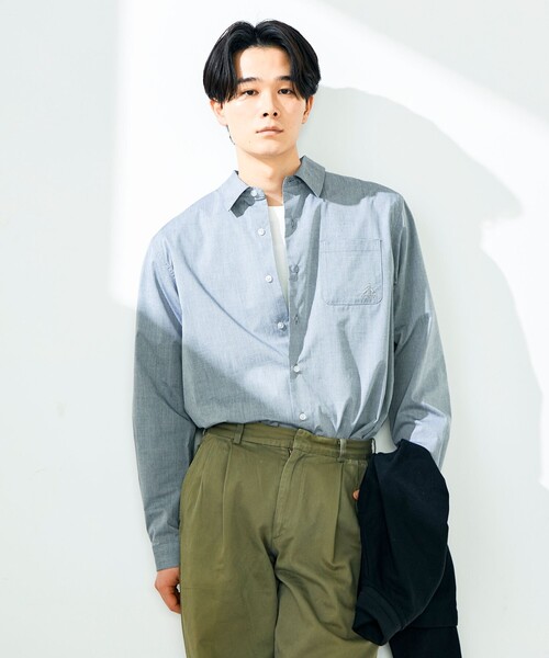 GEVACO（ゲバコ）の「【GEVACO/ゲバコ】シャンブレーシャツ（シャツ/ブラウス・メンズ・ライトブルー/ブラック・M/L）」の6枚目の写真