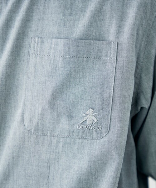 GEVACO（ゲバコ）の「【GEVACO/ゲバコ】シャンブレーシャツ（シャツ/ブラウス・メンズ・ライトブルー/ブラック・M/L）」の7枚目の写真