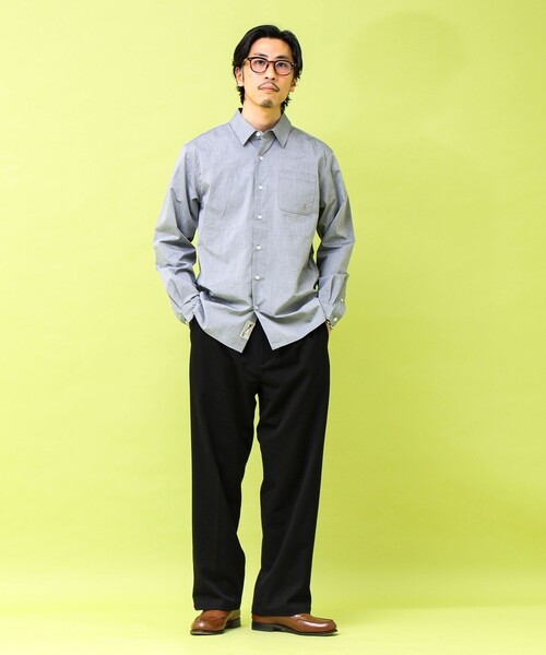 GEVACO（ゲバコ）の「【GEVACO/ゲバコ】シャンブレーシャツ（シャツ/ブラウス・メンズ・ライトブルー/ブラック・M/L）」の8枚目の写真