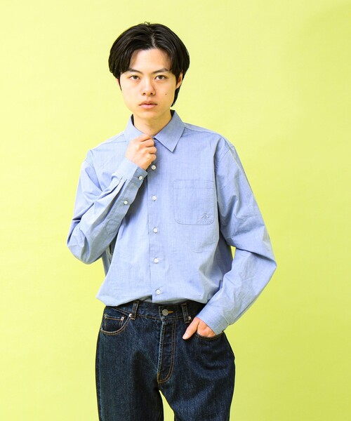 GEVACO（ゲバコ）の「【GEVACO/ゲバコ】シャンブレーシャツ（シャツ/ブラウス・メンズ・ライトブルー/ブラック・M/L）」の10枚目の写真