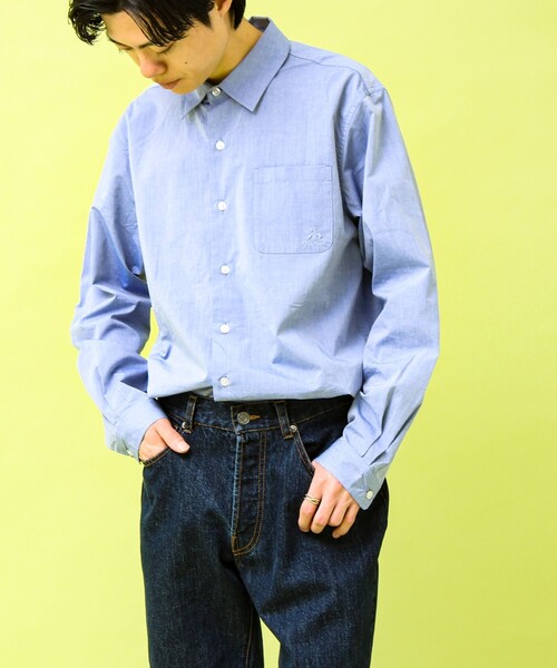 GEVACO（ゲバコ）の「【GEVACO/ゲバコ】シャンブレーシャツ（シャツ/ブラウス・メンズ・ライトブルー/ブラック・M/L）」の11枚目の写真