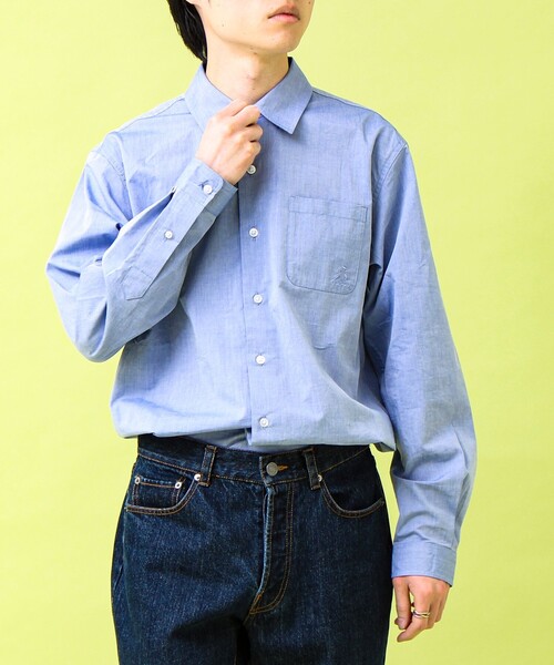 GEVACO（ゲバコ）の「【GEVACO/ゲバコ】シャンブレーシャツ（シャツ/ブラウス・メンズ・ライトブルー/ブラック・M/L）」の12枚目の写真