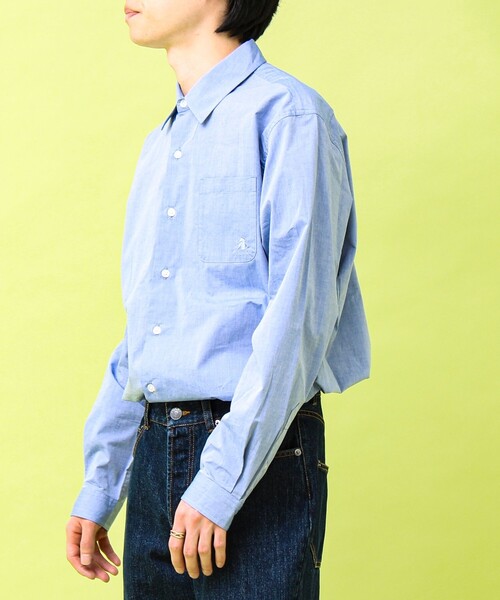 GEVACO（ゲバコ）の「【GEVACO/ゲバコ】シャンブレーシャツ（シャツ/ブラウス・メンズ・ライトブルー/ブラック・M/L）」の14枚目の写真