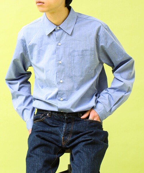 GEVACO（ゲバコ）の「【GEVACO/ゲバコ】シャンブレーシャツ（シャツ/ブラウス・メンズ・ライトブルー/ブラック・M/L）」の16枚目の写真