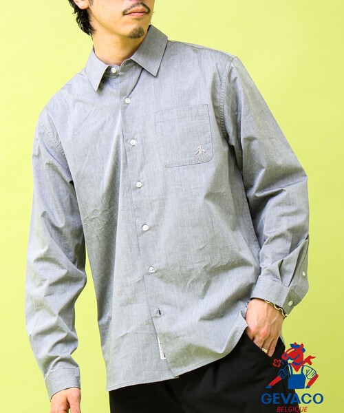 GEVACO（ゲバコ）の「【GEVACO/ゲバコ】シャンブレーシャツ（シャツ/ブラウス・メンズ・ライトブルー/ブラック・M/L）」の18枚目の写真