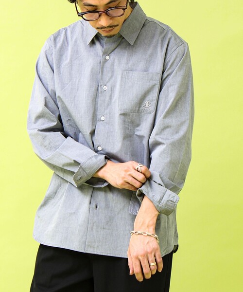 GEVACO（ゲバコ）の「【GEVACO/ゲバコ】シャンブレーシャツ（シャツ/ブラウス・メンズ・ライトブルー/ブラック・M/L）」の21枚目の写真