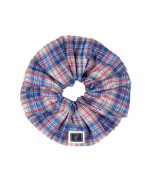 NFF（エヌエフエフ）の「check scrunchie big-blue（シュシュ）」