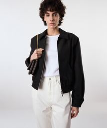 TNGT（ティーエヌジーティー）の「W Faux Suede Jumper (Black) TNJU6E103BK（デニムジャケット）」