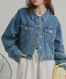 ad thie（アドティエ）の「ショート丈 ヴィンテージ デニムジャケット（デニムジャケット）」
