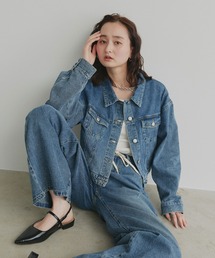 ad thie（アドティエ）の「ショート丈 ヴィンテージ デニムジャケット（デニムジャケット）」