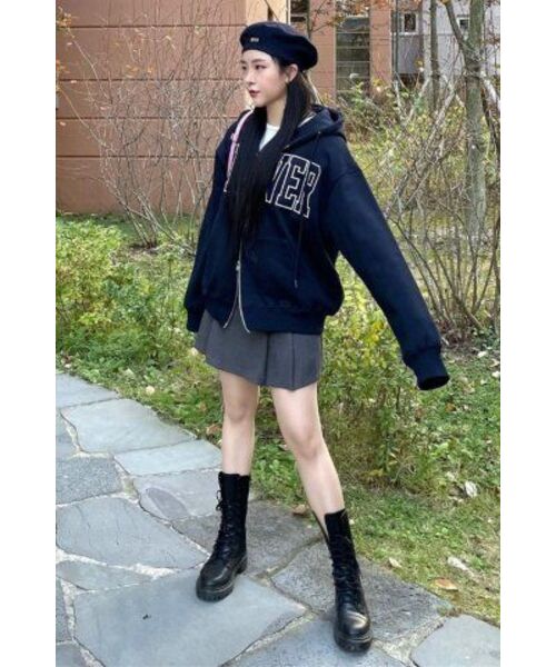 HAVISM(ヘビズム)の「FLOWER ZIP UP HOOD(NAVY)(パーカー・レディース・その他・ONE SIZE)」の8枚目の写真