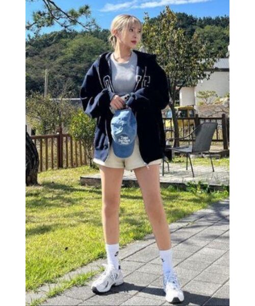 HAVISM(ヘビズム)の「FLOWER ZIP UP HOOD(NAVY)(パーカー・レディース・その他・ONE SIZE)」の12枚目の写真