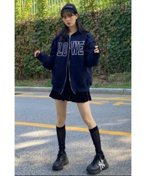 HAVISM(ヘビズム)の「FLOWER ZIP UP HOOD(NAVY)(パーカー・レディース・その他・ONE SIZE)」の14枚目の写真