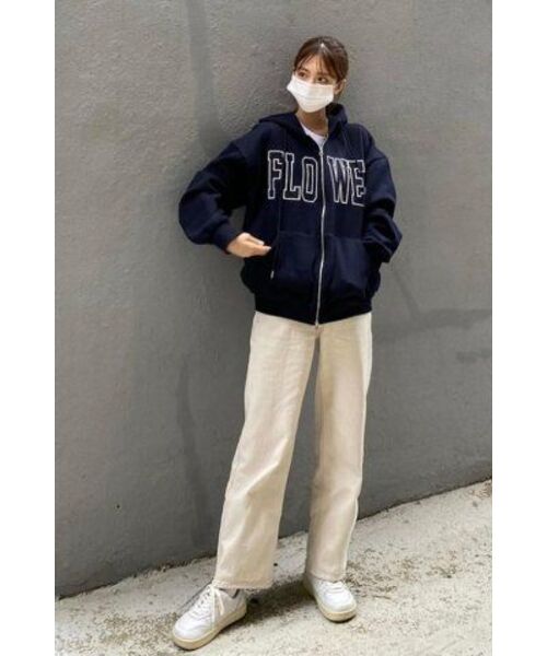 HAVISM(ヘビズム)の「FLOWER ZIP UP HOOD(NAVY)(パーカー・レディース・その他・ONE SIZE)」の16枚目の写真