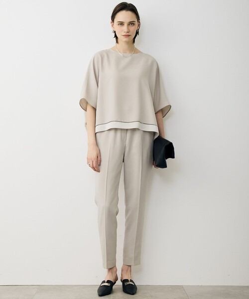 ICB(アイシービー)の「【WEB限定カラーあり】 FluidBackSatin クロップドブラウス(シャツ/ブラウス・レディース・ネイビー系/ブラック系/グレー系/サックスブルー系/ライトイエロー系/ブルー系・4/6/2)」の13枚目の写真